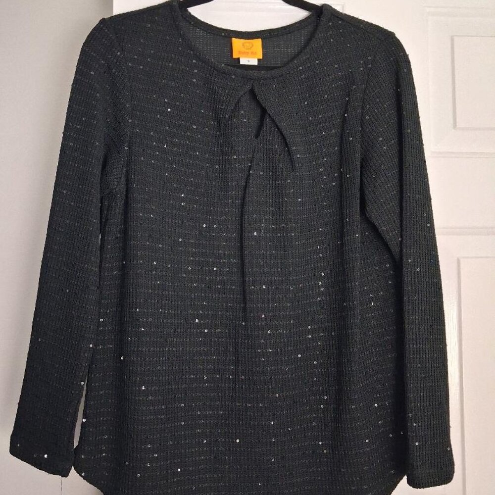 NWT Ruby Rd. Scoop Neck With Sequin Details Top - Size S